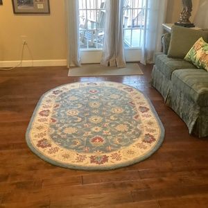 Area Rug, Safaviah, 4’6” x 6’6” blue/beige